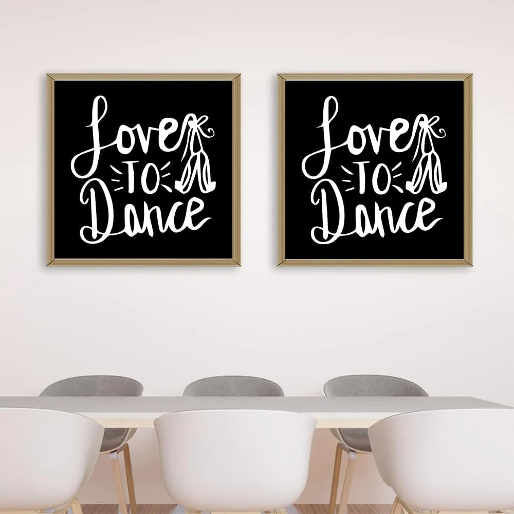 (unframed) Wall Art Print Of Love To Dance Ballet Slippers - Eco-friendly Poster, Custom Decor For Home, Office, Bedroom, Bath Room, Living Room, Dining Room, Made In Usa, Premium (30x30 IN)
