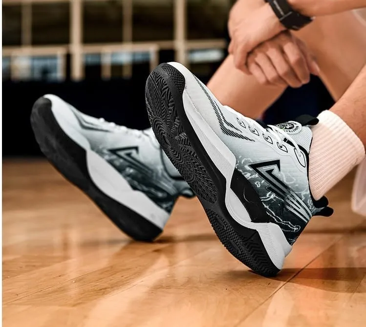 Unisex Basketball Shoes Breathable Anti Slip Wear-Resistant Shock-Absorbing Youth Sports Training Boots
