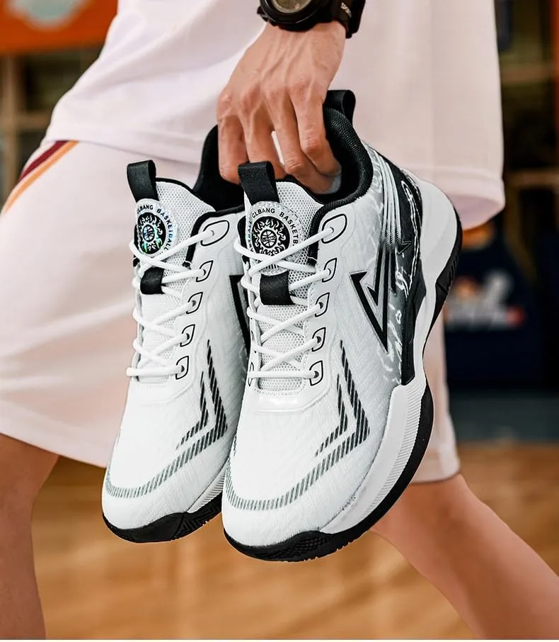 Unisex Basketball Shoes Breathable Anti Slip Wear-Resistant Shock-Absorbing Youth Sports Training Boots