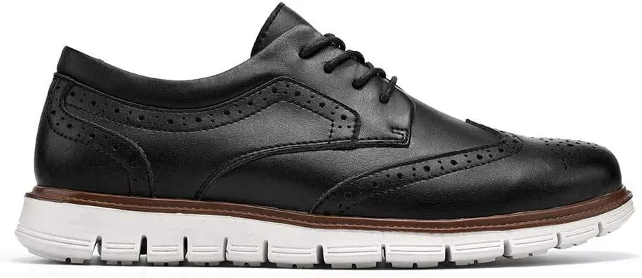 UPIShi Men's Hybrid Brogue Oxford Leather Lace-up Wingtip Dress Shoes