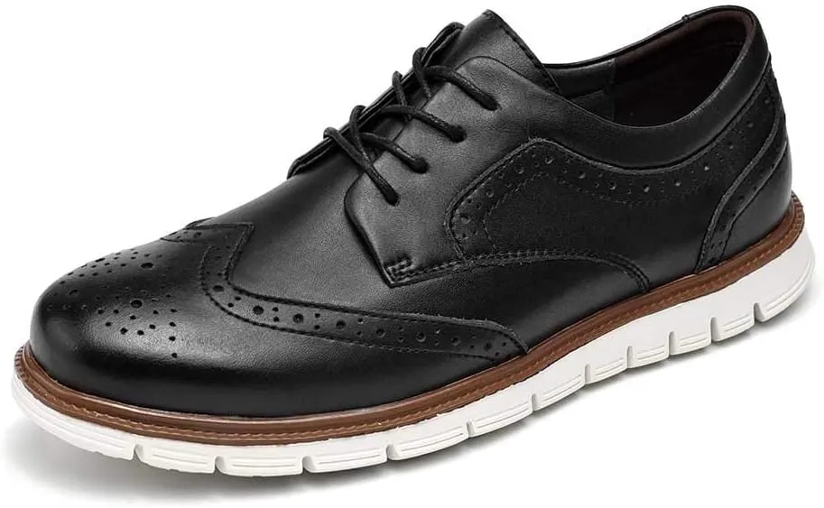 UPIShi Men's Hybrid Brogue Oxford Leather Lace-up Wingtip Dress Shoes
