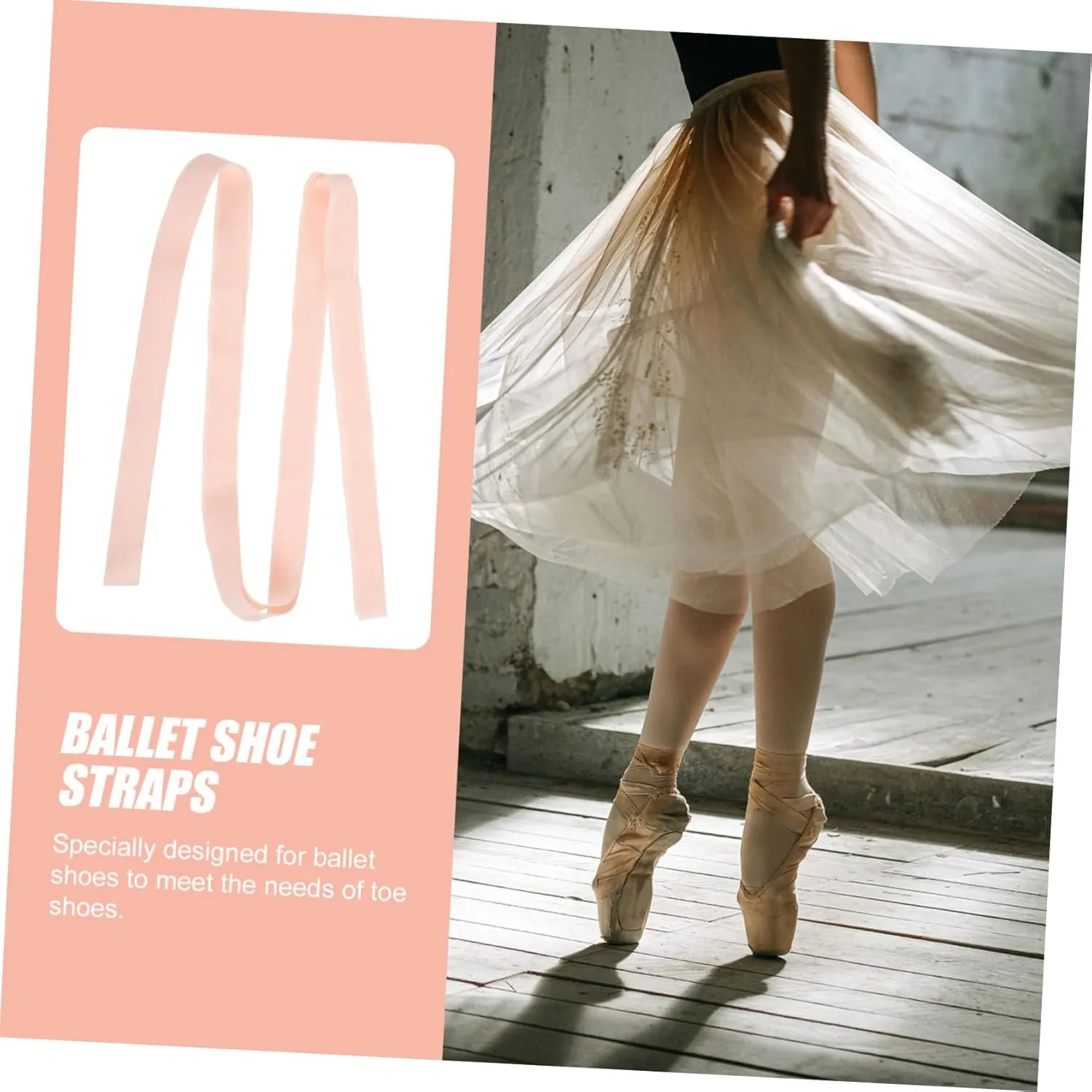 UPKOCH Ballet Pointed Shoe Ribbon Dance Ballet Ribbon Satin Shoe Lace Ballet Shoes Toe Pad Shoe Straps for