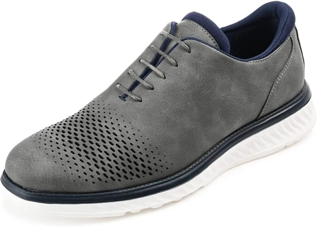 Vance Co. Men's Demar Tru Comfort Foam Lace-up Casual Dress Shoe - Grey, Size: 10