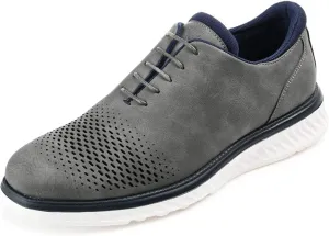 Vance Co. Men's Demar Tru Comfort Foam Lace-up Casual Dress Shoe - Grey, Size: 10