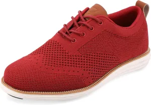 Vance Mens Ezra Wide Width Tru Comfort Foam Knit Wingtip Dress Shoe