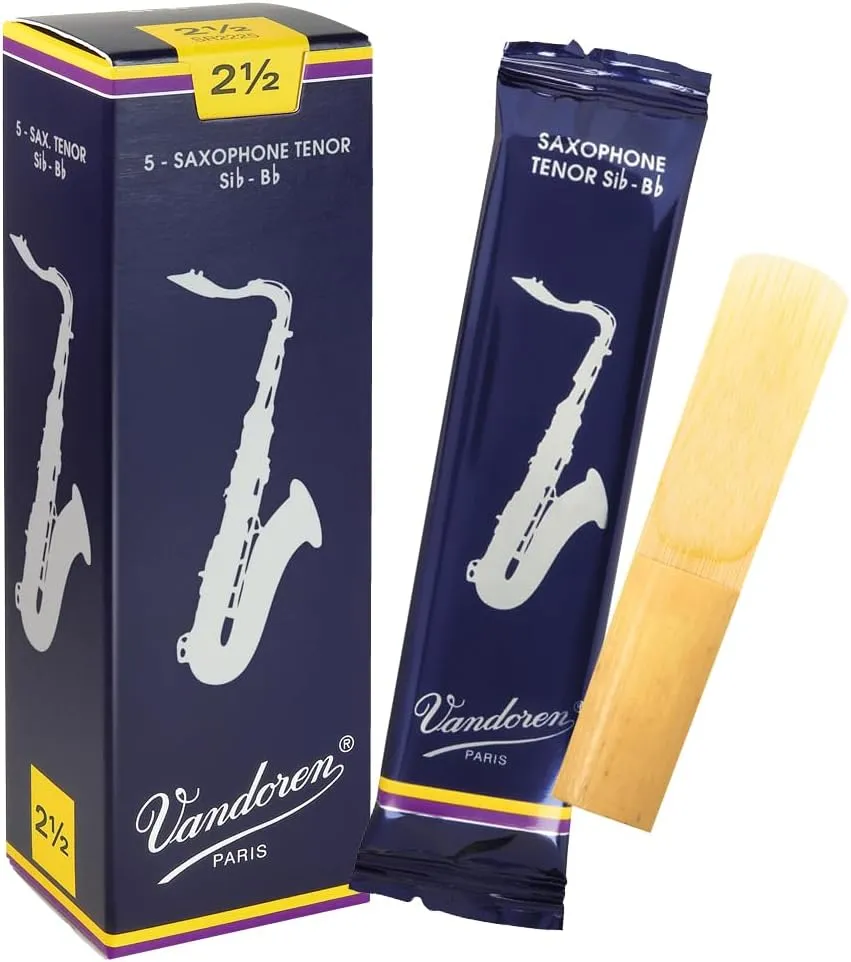 Vandoren SR2225 Tenor Sax Traditional Reeds Strength 2.5; Box of 5