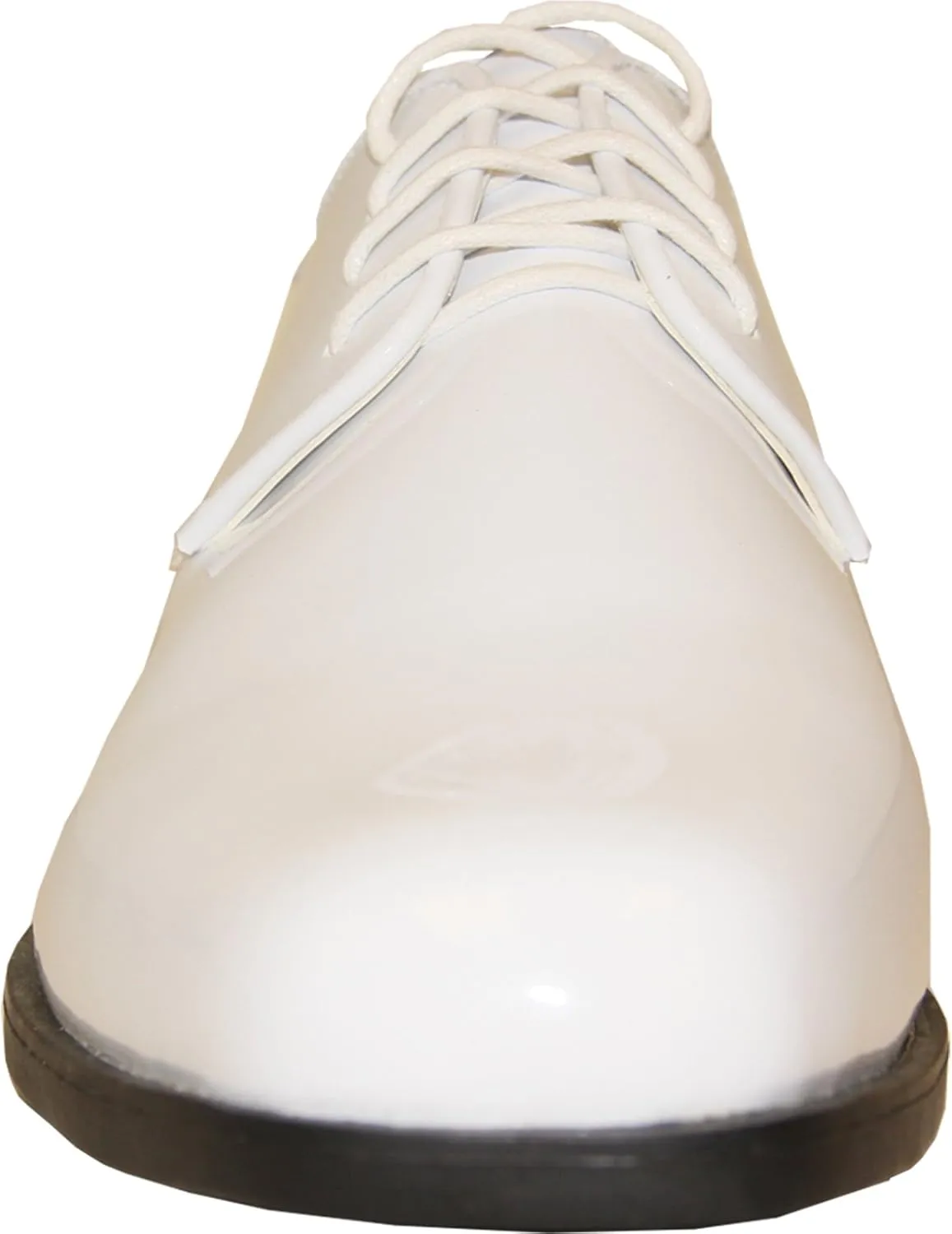 VANGELO Men's Tuxedo Shoes TUX-1 Wrinkle Free Dress Shoes Formal Oxford White Patent