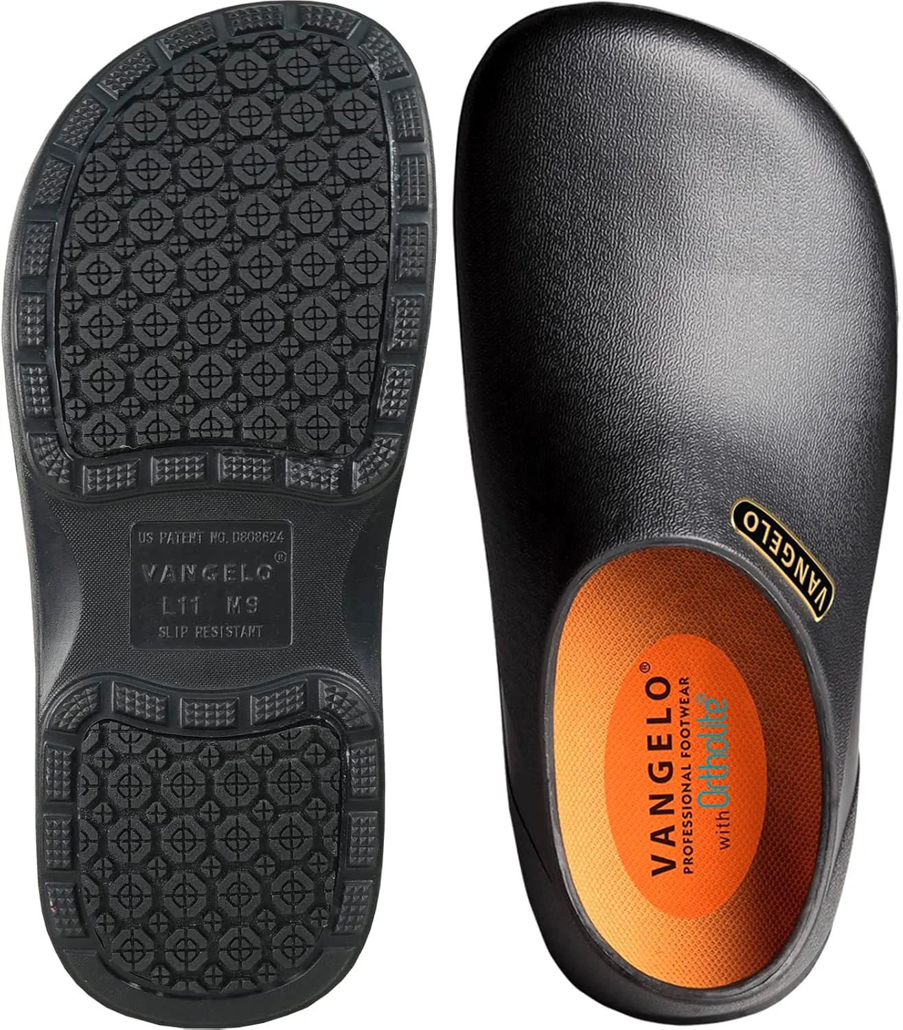 VANGELO Professional Slip Resistant Clog Waterproof Men Work Nurse Shoe Chef Shoe Carlisle Black Lime White Multicolor