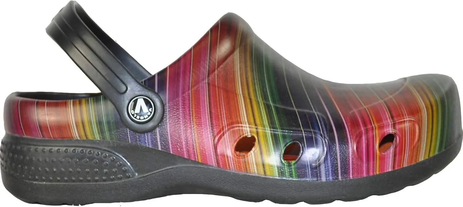 VANGELO Professional Slip Resistant Clog Waterproof Men Work Nurse Shoe Chef Shoe Ritz Black Lime White Multicolor