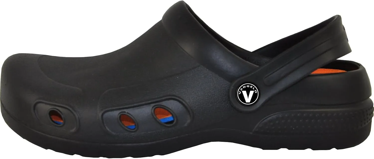 VANGELO Professional Slip Resistant Clog Waterproof Men Work Nurse Shoe Chef Shoe Ritz Black Lime White Multicolor