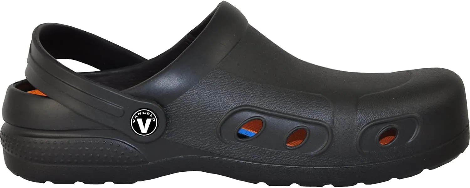 VANGELO Professional Slip Resistant Clog Waterproof Men Work Nurse Shoe Chef Shoe Ritz Black Lime White Multicolor