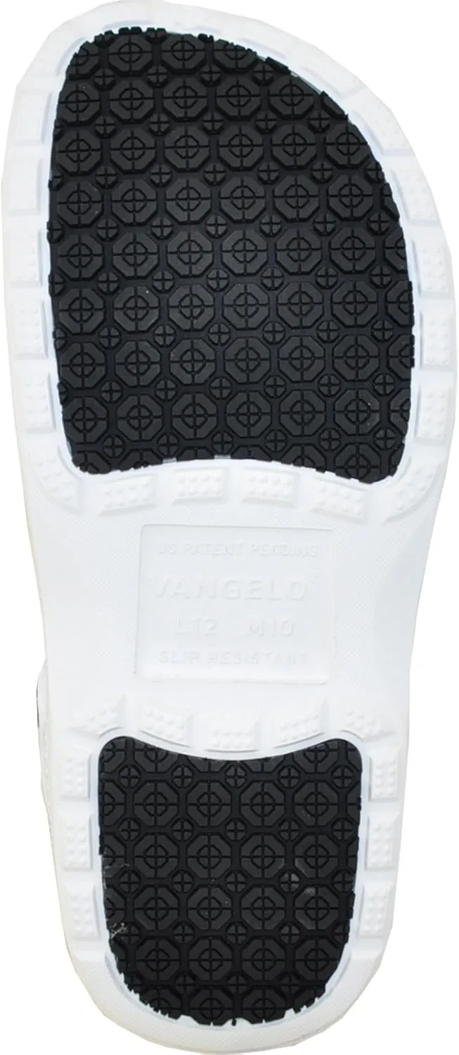 VANGELO Professional Slip Resistant Clog Waterproof Women Work Shoe Nurse Shoe Chef Shoe Ritz Black Lime White Multicolor