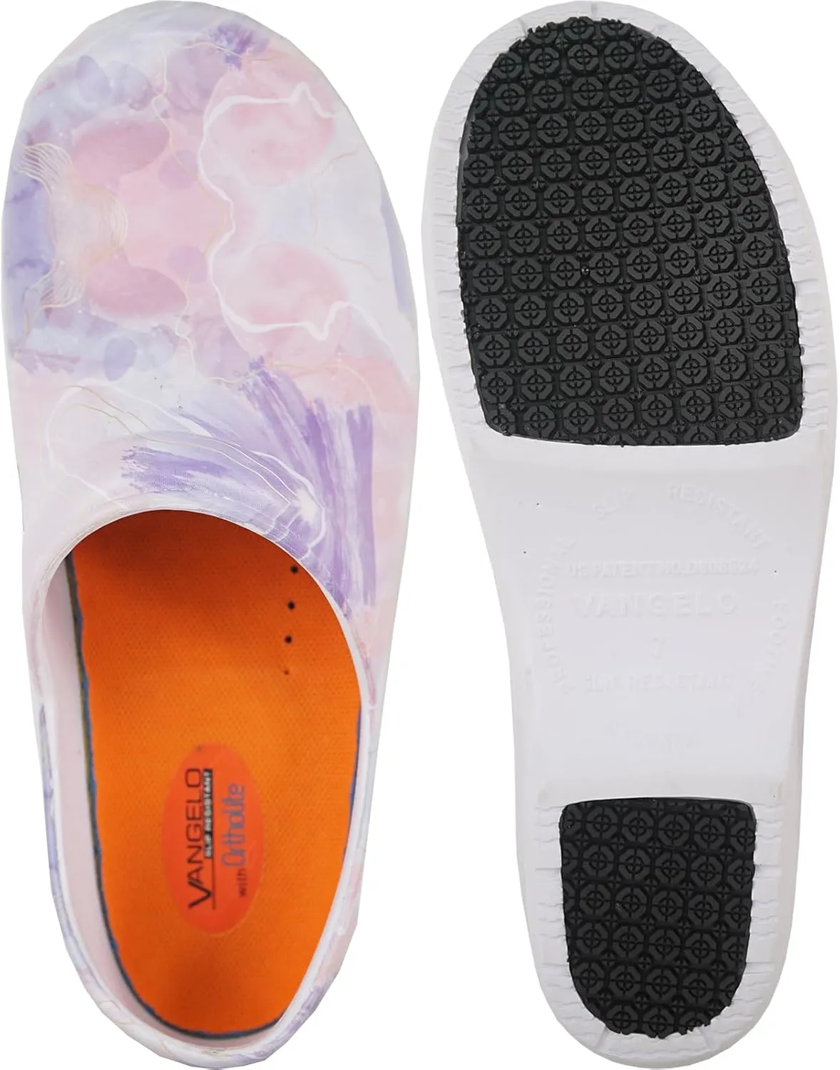 VANGELO Women Professional Slip Resistant Clog Waterproof Nurse Shoe Work Chef Shoe NIKO Removable Insole Size 6 to 12