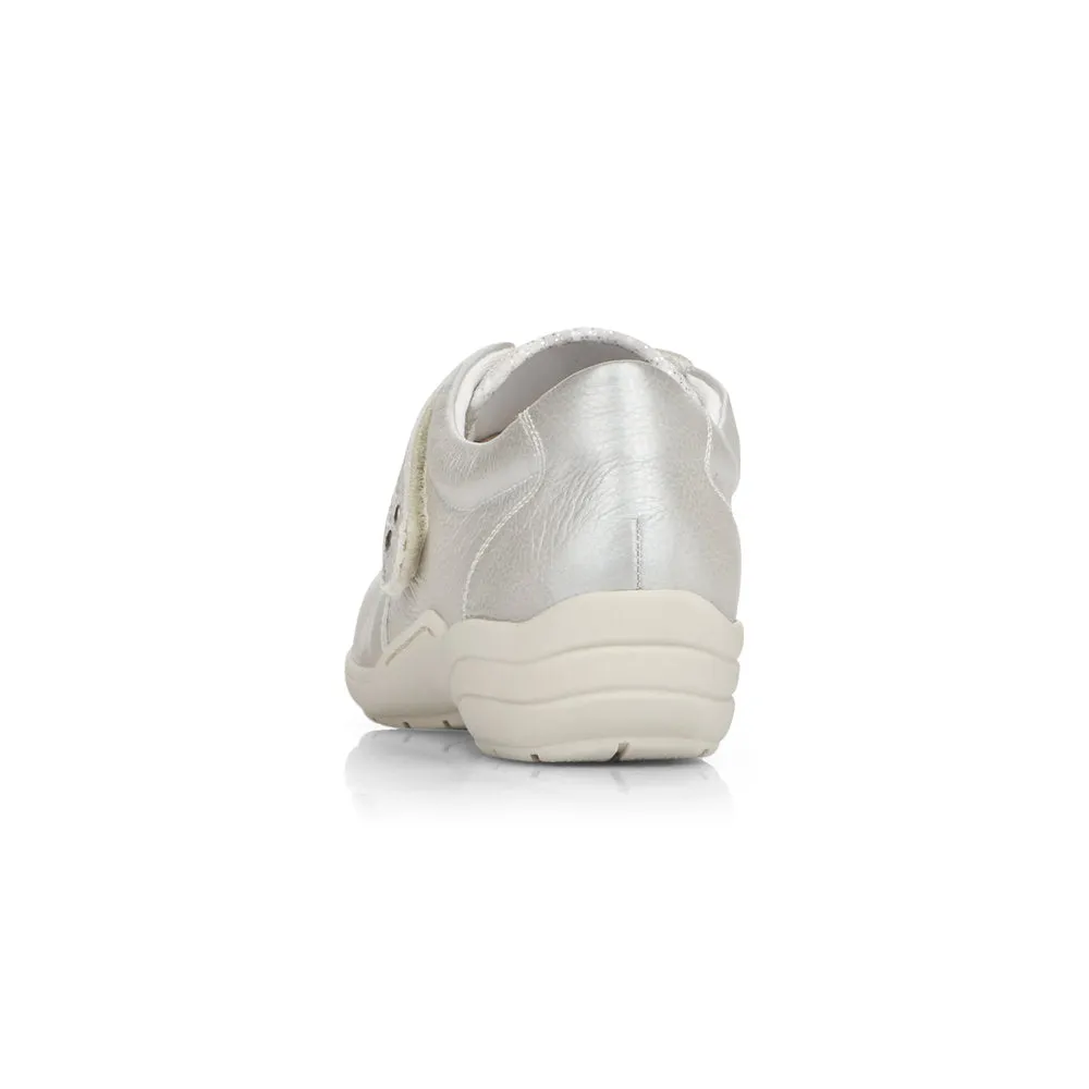 VELCRO COMFORT SHOE - SILVER