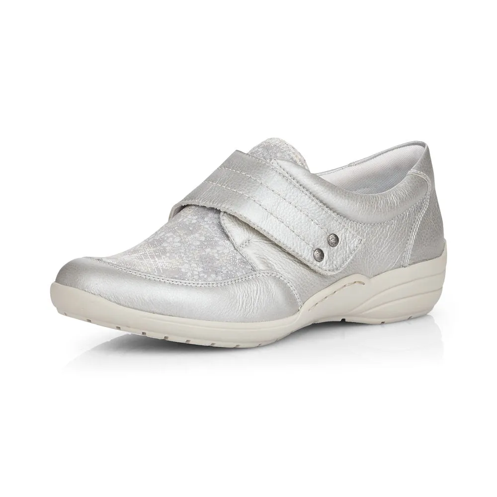 VELCRO COMFORT SHOE - SILVER
