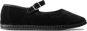 Velvet Ballet Flats for Women Cute Suede Round Toe Slip On Mary Jane Flats Casual Comfortable Ballerina Shoes
