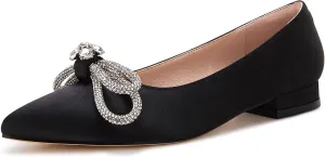 VETASTE Women's Ballet Flats Double Bow Pointed Toe Casual Comfortable Slip on Flat Ballerina Shoes