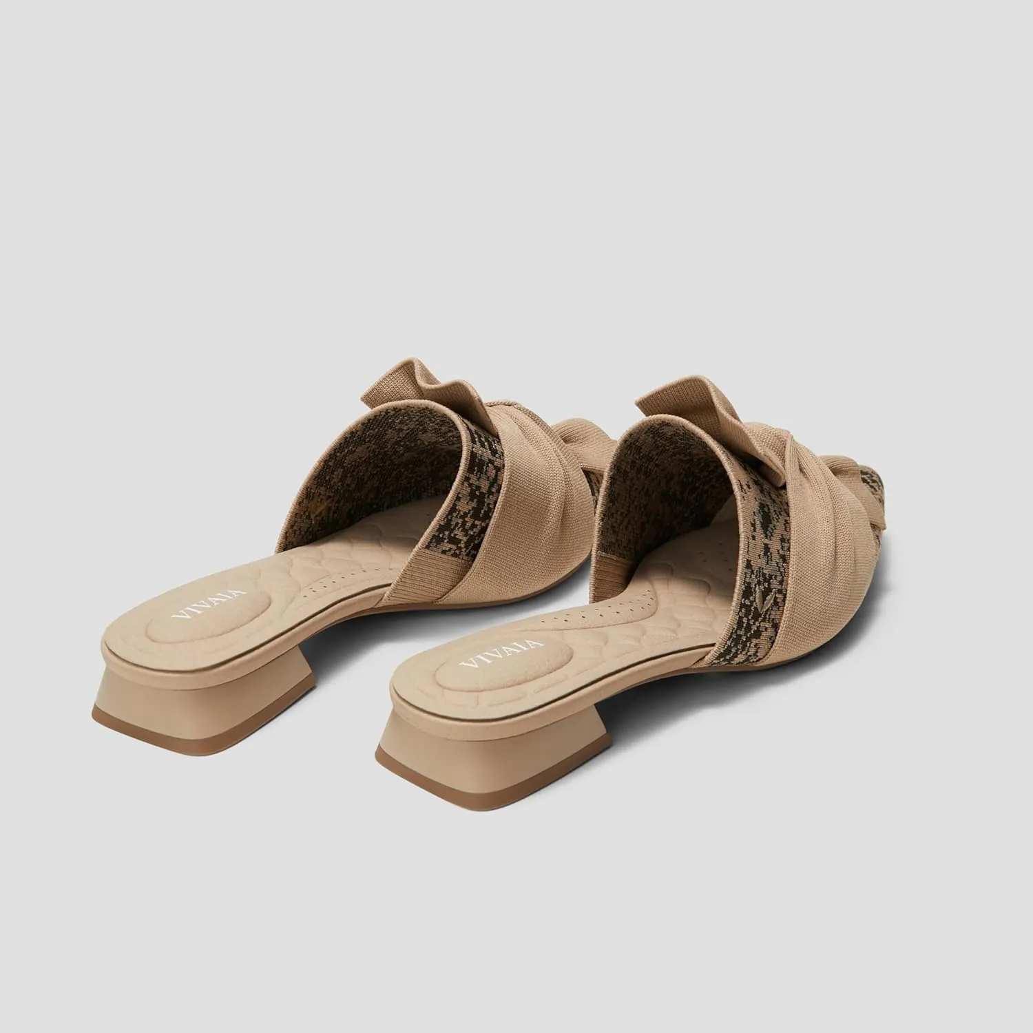 VIVAIA Yaffa Pro Mules for Women Slip On Pointed-Toe Knot Mules Women's Casual Slip on Washable Comfortable Shoes Pointed-Toe Style