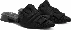 VIVAIA Yaffa Pro Mules for Women Slip On Pointed-Toe Knot Mules Women's Casual Slip on Washable Comfortable Shoes Pointed-Toe Style