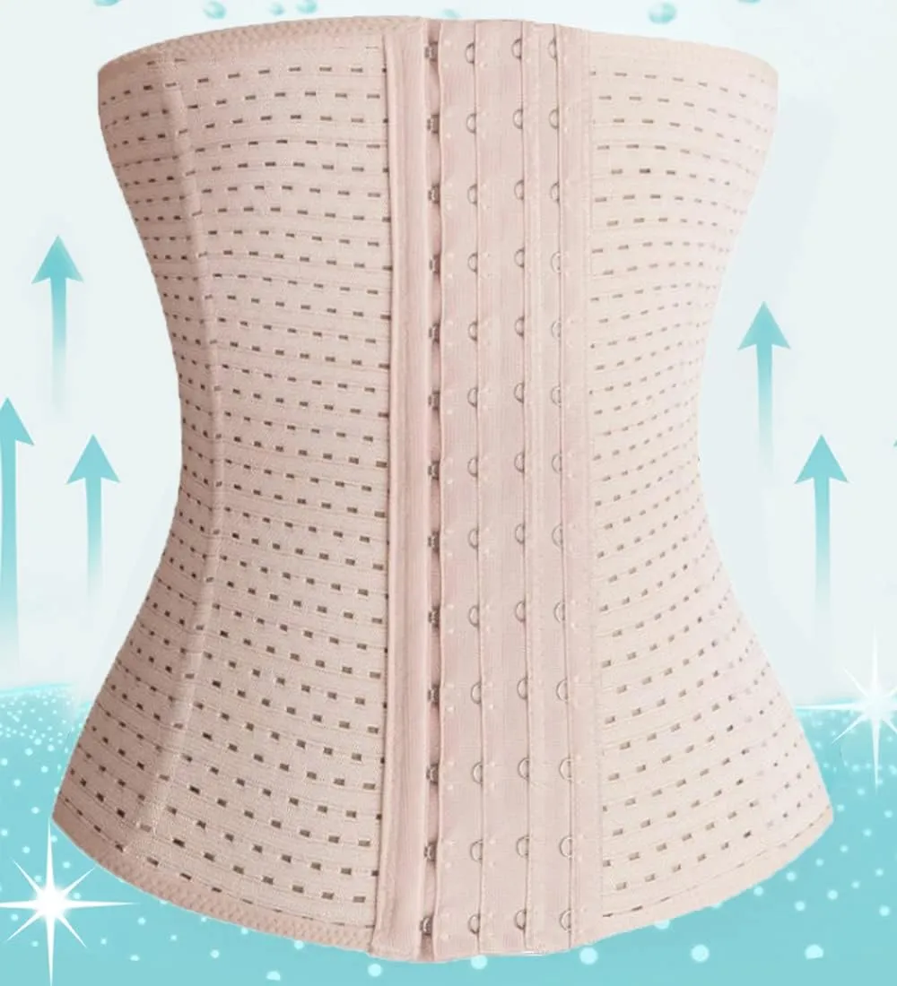 Waist Trainer Cincher Body Shaper Sport Workout For Hourglass 6 Pcs Steel Bone Higher Compression