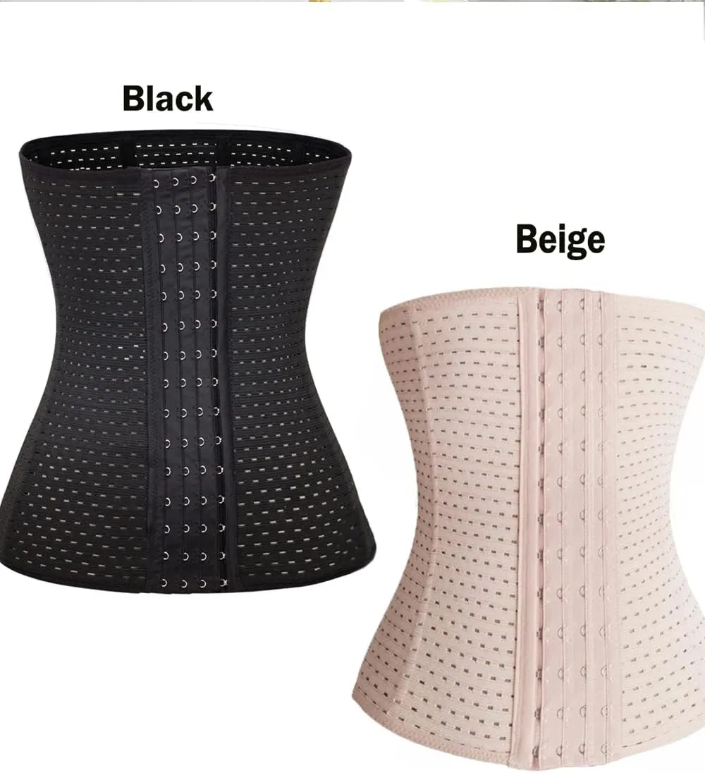 Waist Trainer Cincher Body Shaper Sport Workout For Hourglass 6 Pcs Steel Bone Higher Compression