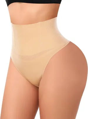 Werena Tummy Control Thong Shapewear for Women Seamless Shaping Thong Panties Body Shaper Underwear