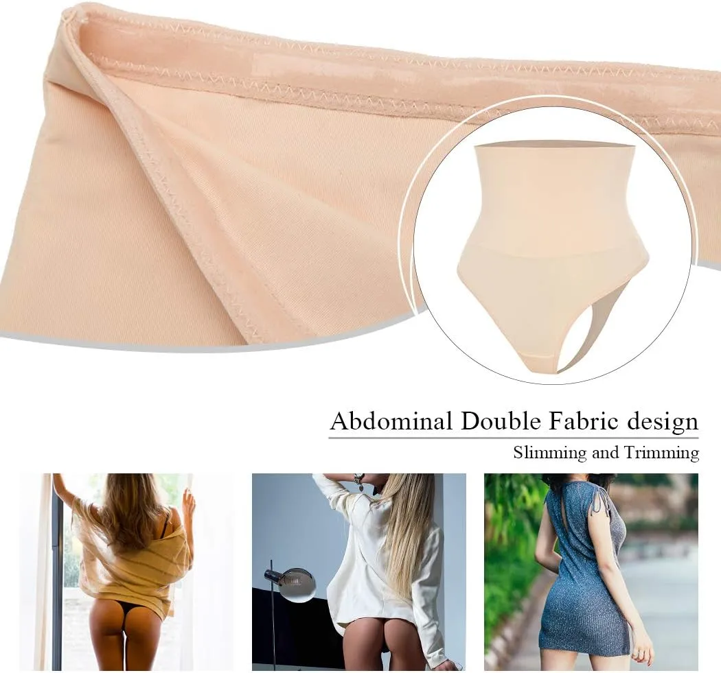 Werena Tummy Control Thong Shapewear for Women Seamless Shaping Thong Panties Body Shaper Underwear