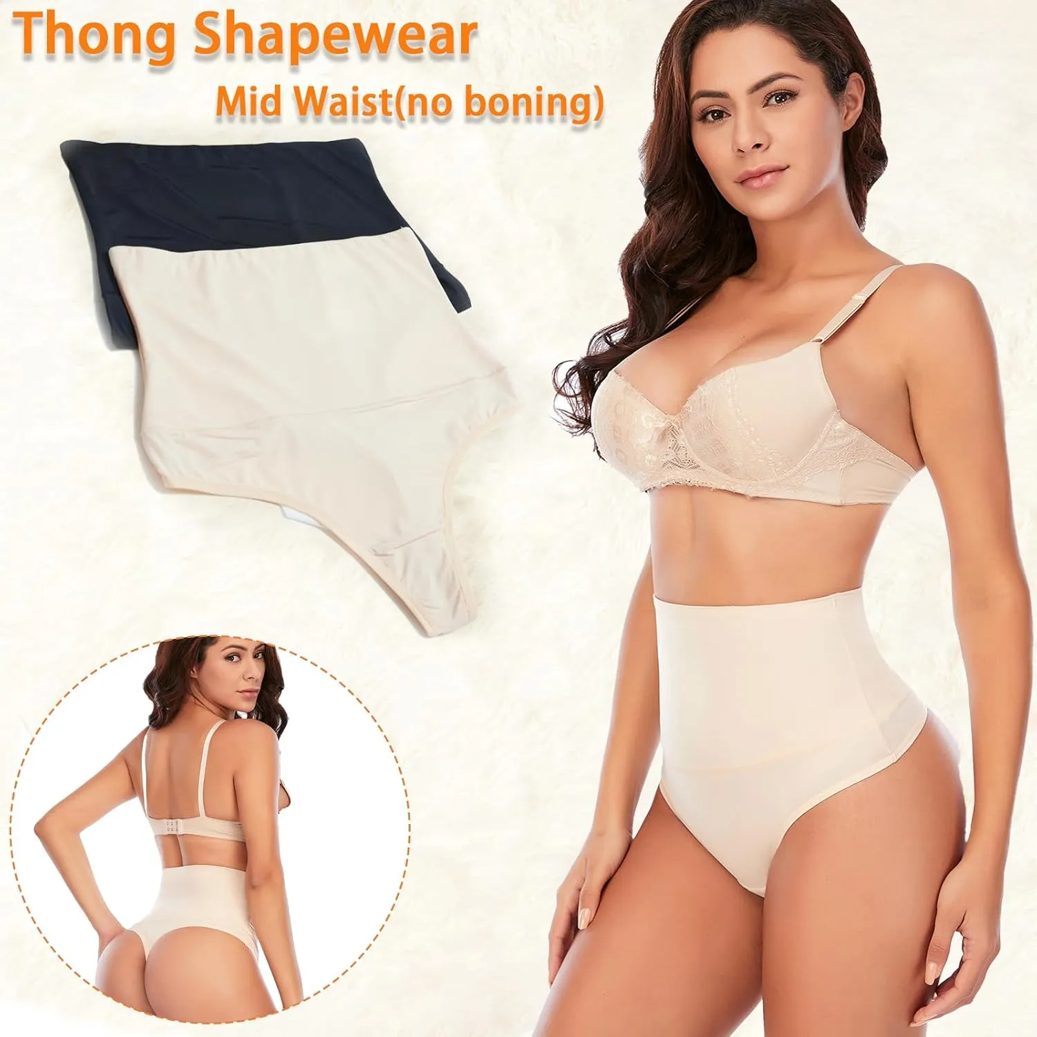 Werena Tummy Control Thong Shapewear for Women Seamless Shaping Thong Panties Body Shaper Underwear