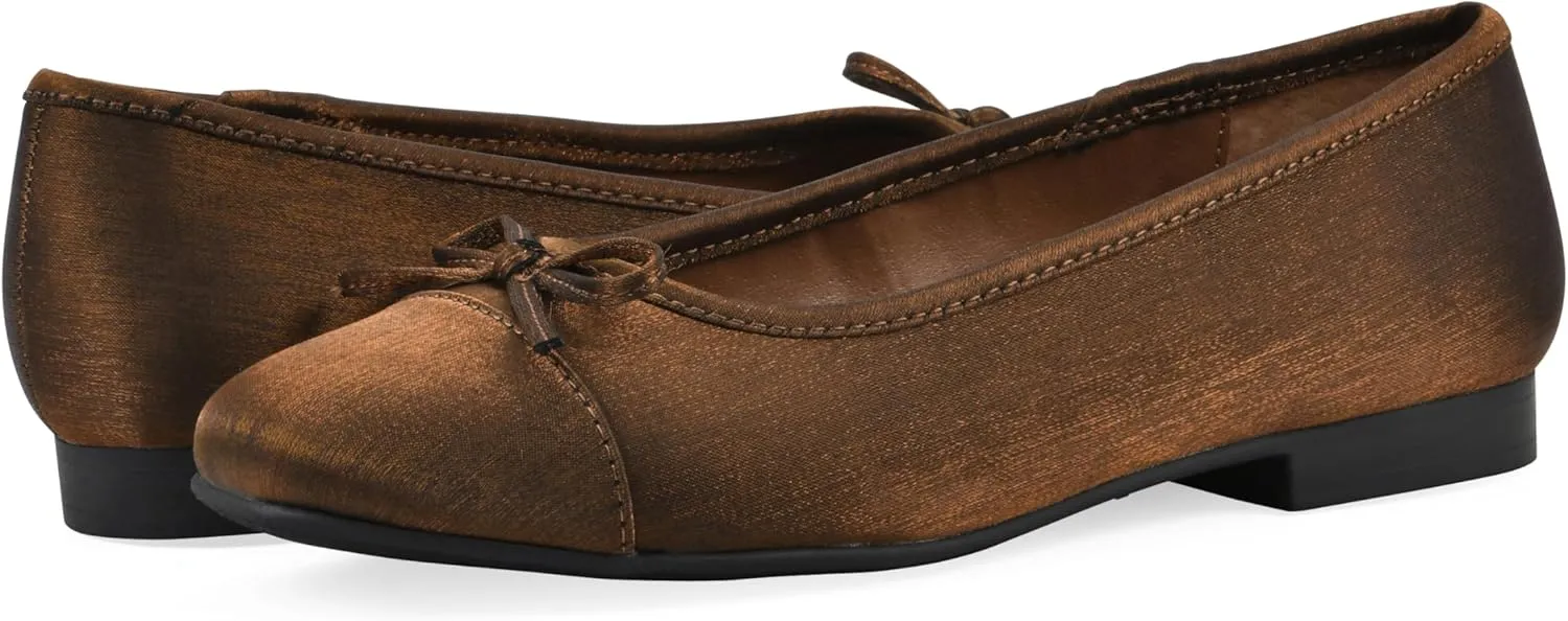 WHITE MOUNTAIN Women's Bocci Dressy Cap Toe Ballet Flat
