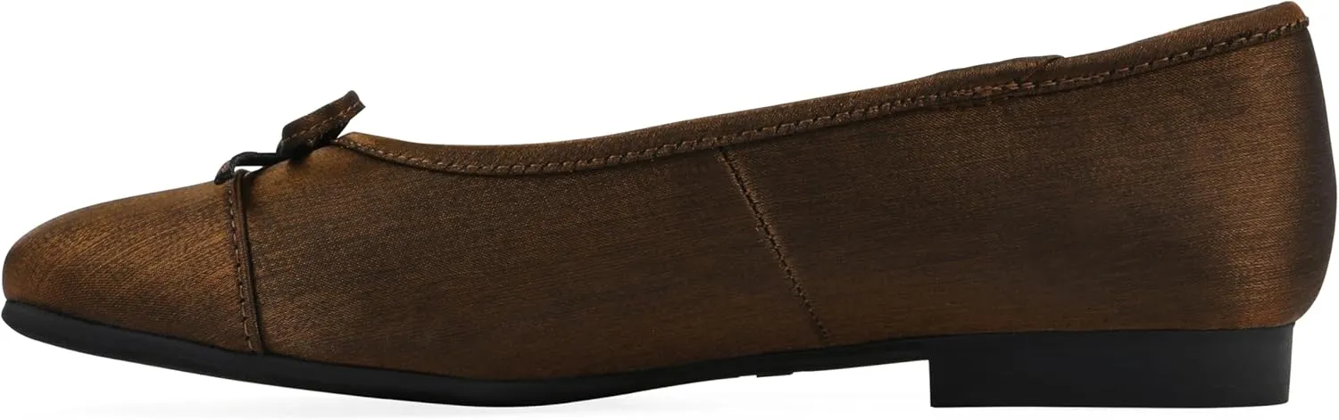 WHITE MOUNTAIN Women's Bocci Dressy Cap Toe Ballet Flat