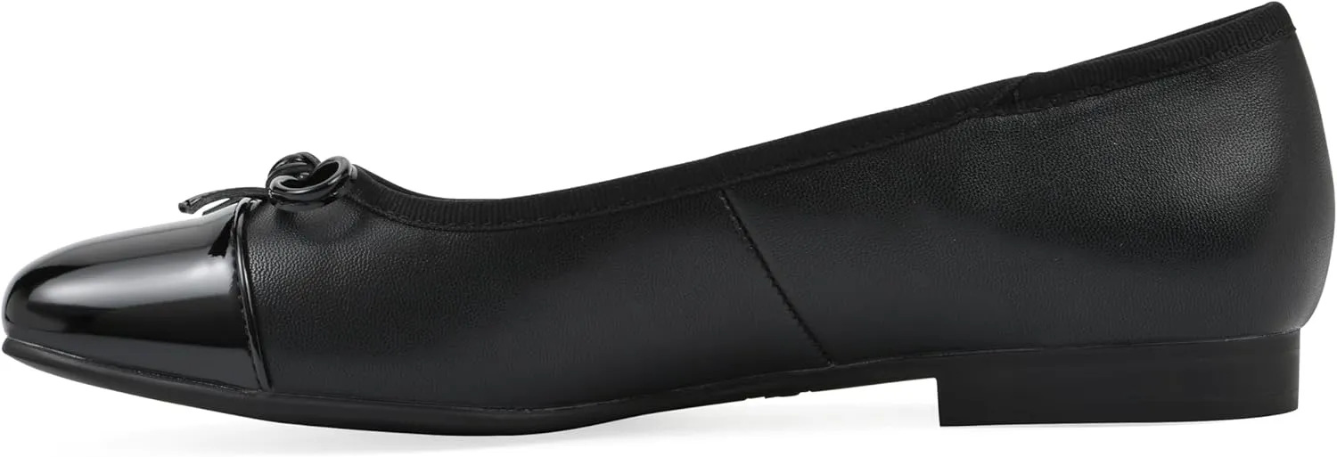 WHITE MOUNTAIN Women's Bocci Dressy Cap Toe Ballet Flat