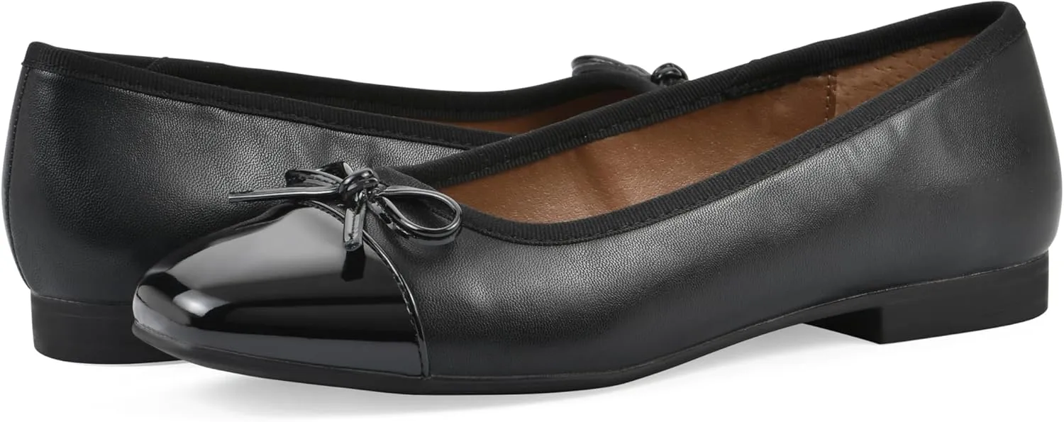 WHITE MOUNTAIN Women's Bocci Dressy Cap Toe Ballet Flat