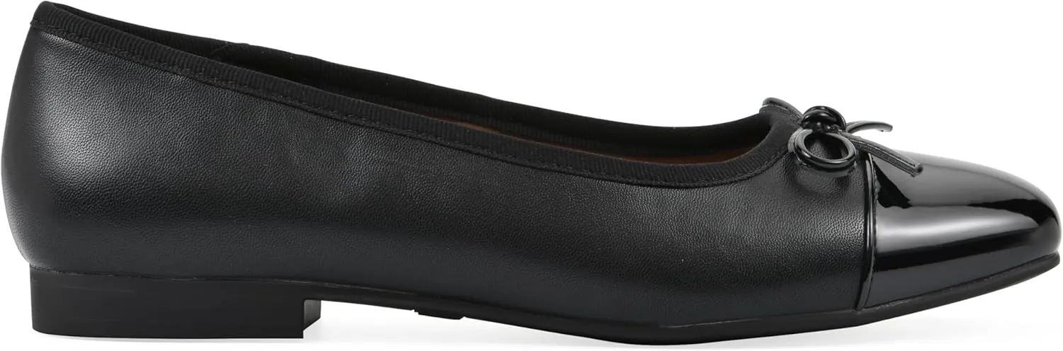 WHITE MOUNTAIN Women's Bocci Dressy Cap Toe Ballet Flat