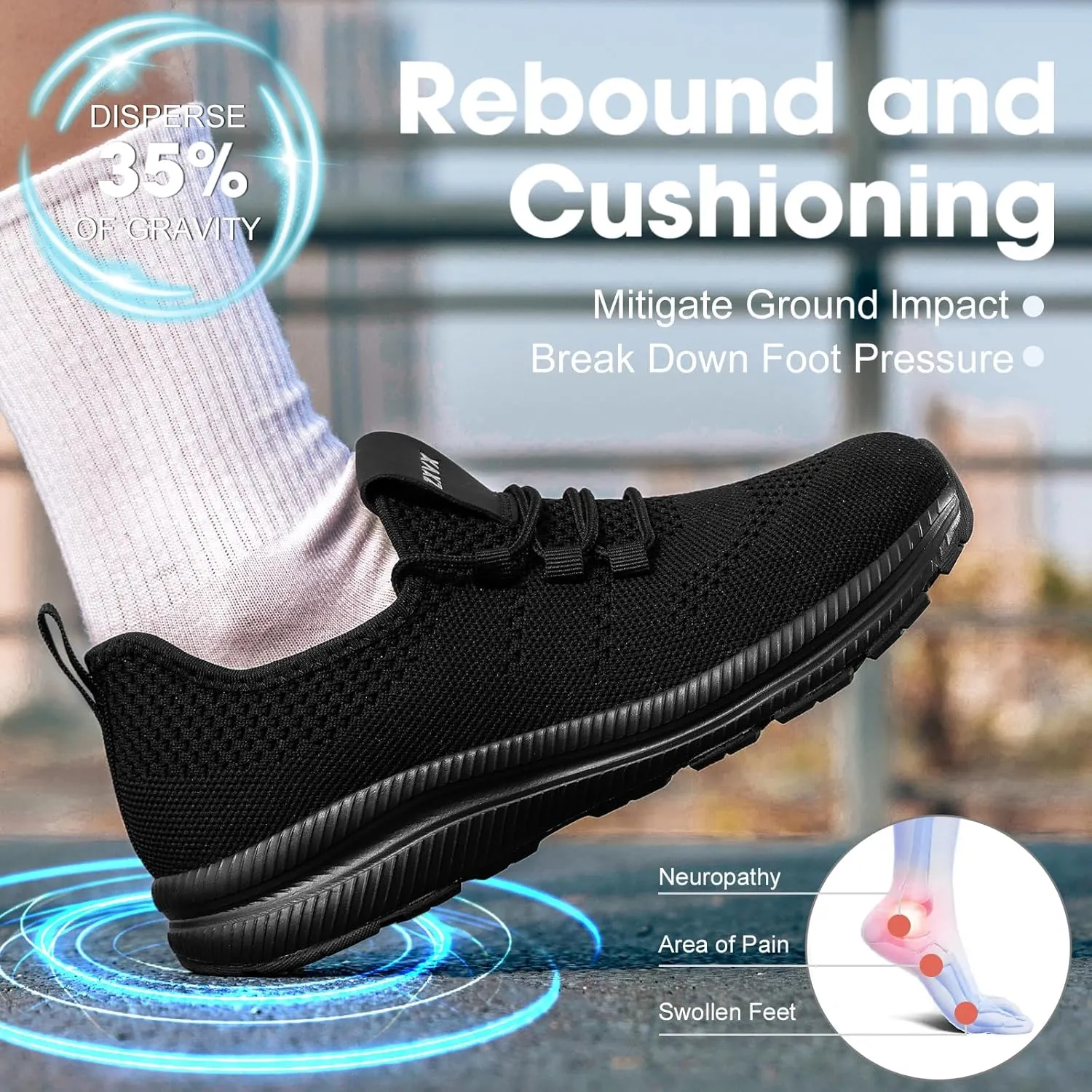Wide Toe Box Shoes Women Non-Slip Wide Width Sneakers Ultra Light Extra Wide Road Running Shoes for Women Breathable Tennis Walking Gym Workout Trainer 5.5-11.5