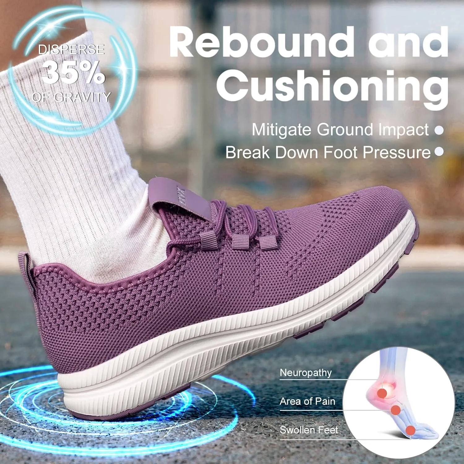 Wide Toe Box Shoes Women Non-Slip Wide Width Sneakers Ultra Light Extra Wide Road Running Shoes for Women Breathable Tennis Walking Gym Workout Trainer 6-12