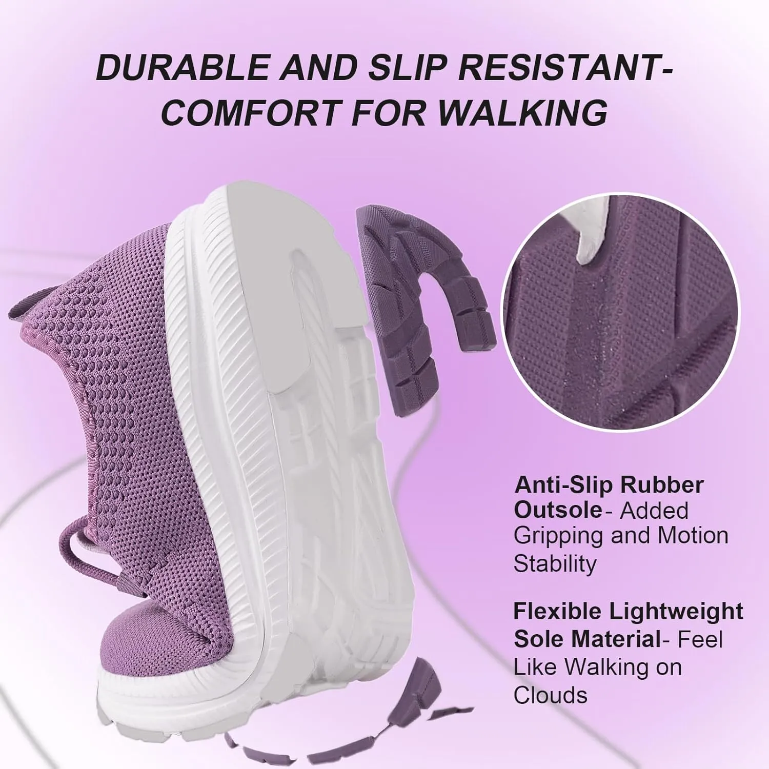 Wide Toe Box Shoes Women Non-Slip Wide Width Sneakers Ultra Light Extra Wide Road Running Shoes for Women Breathable Tennis Walking Gym Workout Trainer 6-12