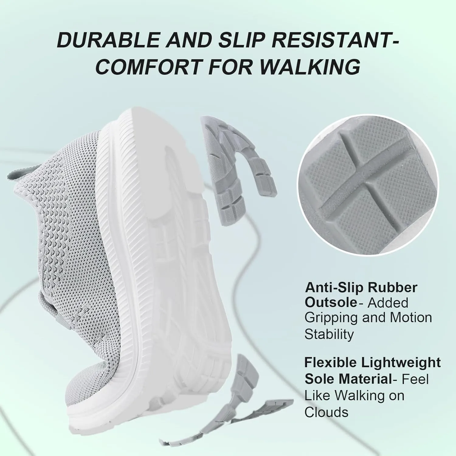 Wide Toe Box Shoes Women Non-Slip Wide Width Sneakers Ultra Light Extra Wide Road Running Shoes for Women Breathable Tennis Walking Gym Workout Trainer 6-12