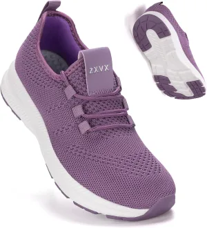 Wide Toe Box Shoes Women Non-Slip Wide Width Sneakers Ultra Light Extra Wide Road Running Shoes for Women Breathable Tennis Walking Gym Workout Trainer 6-12