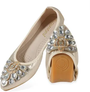 Women Ballet Flats Bling Cute Rhinestone Wedding Ballerina Shoes Foldable Sparkly Comfort Slip on Flat Shoes