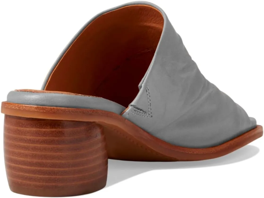 Women Chunky Block Heel Mules Open Toe Slip On Mule Sandals Stacked Heels Mule Shoes Pleated Matte 2 inch Mule Heels Slide Shoes Casual Walking Outdoor Heeled Mules Retro 4-11 M US