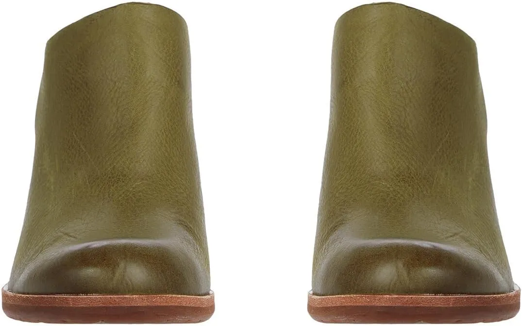 Women High Chunky Stacked Heel Mules Round Closed Toe Heeled Sandals Slip On 3 Inch Block Heels Suede Backless Booties Burnished Dressy Vintage Party Office Ladies Slide Slippers 4-11 M US