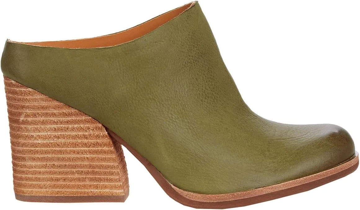 Women High Chunky Stacked Heel Mules Round Closed Toe Heeled Sandals Slip On 3 Inch Block Heels Suede Backless Booties Burnished Dressy Vintage Party Office Ladies Slide Slippers 4-11 M US