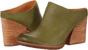Women High Chunky Stacked Heel Mules Round Closed Toe Heeled Sandals Slip On 3 Inch Block Heels Suede Backless Booties Burnished Dressy Vintage Party Office Ladies Slide Slippers 4-11 M US