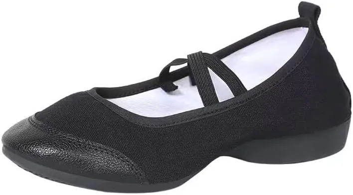 Women Low Heel Fashion Dance Shoes for Walking Yoga Ballet Exercise