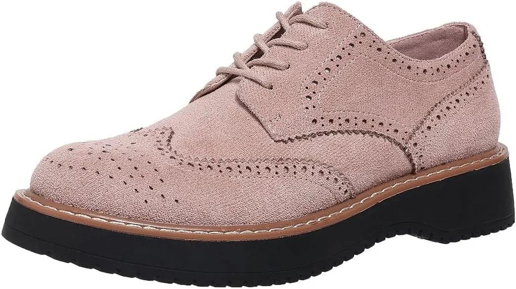 Women Oxfords Platform Lace-up Oxford Shoes Girls Ladies Women Casual Wingtips Brogue Oxfords