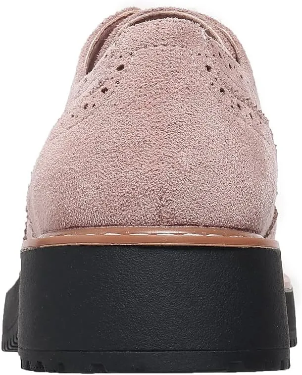 Women Oxfords Platform Lace-up Oxford Shoes Girls Ladies Women Casual Wingtips Brogue Oxfords