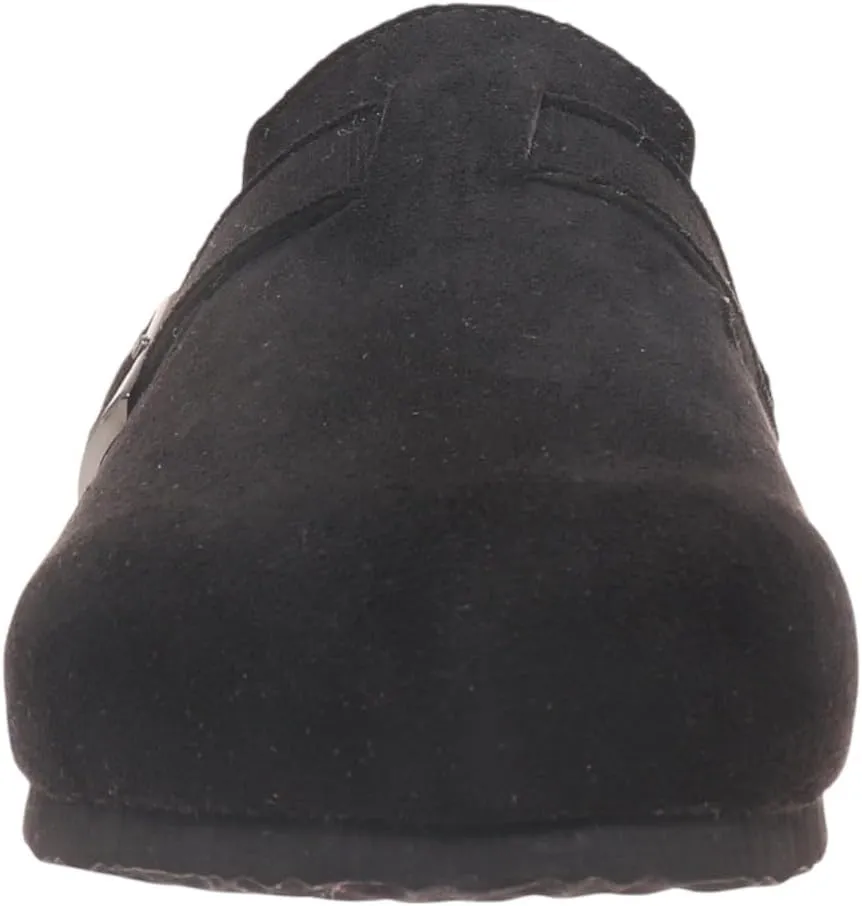 Women Slip-On Clog with Cork Footbed Fuzzy Faux Fur Mule Slide Sandals Shoes