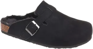Women Slip-On Clog with Cork Footbed Fuzzy Faux Fur Mule Slide Sandals Shoes