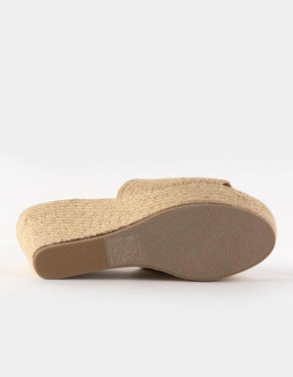 Women Slip On Espadrille Wedge Heel Sandals Slide Peep Toe Mule Platform Sandal