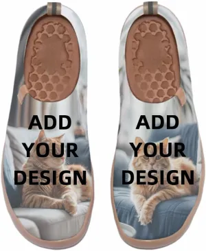 Women's Art Painted Casual Loafers Knitted Travel Slip On Shoes Lightweight Comfort Walking Sneakers